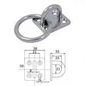 Планка квадратная с кольцом 8мм RemLodok-Shop.ru