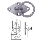 Планка ромб с кольцом 6 мм AISI304 RemLodok-Shop.ru