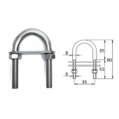 Рым-болт с двойной планкой 6х90мм RemLodok-Shop.ru