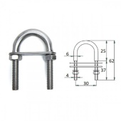 Рым-болт с двойной планкой 4х62мм RemLodok-Shop.ru