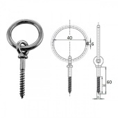 Рым c шурупом 6х30мм RemLodok-Shop.ru