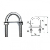 Рым-болт с двойной планкой 10х90м RemLodok-Shop.ru