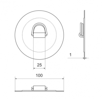 Рым-полукольца двойные пвх для крепления ремней D10см (Светло-Серое) RemLodok-Shop.ru