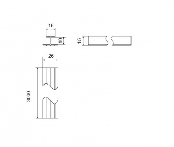 Н-образный профиль 9 мм RemLodok-Shop.ru