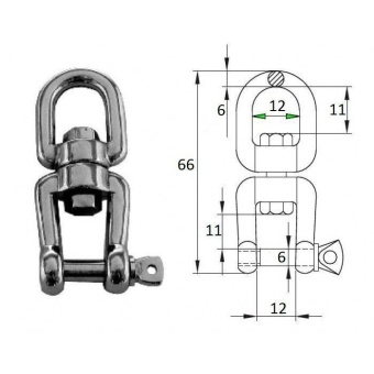Вертлюг петля-скоба 6мм RemLodok-Shop.ru