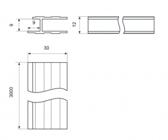Профиль Мама 9 мм нарезка по 100см RemLodok-Shop.ru
