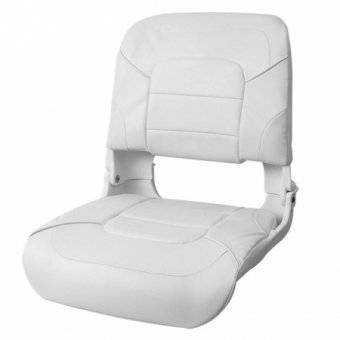 Сиденье пластмассовое складное с подложкой All Weather High Back Seat, белое RemLodok-Shop.ru