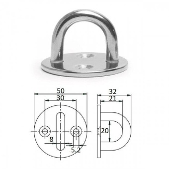 Планка круглая с обухом 8х50мм RemLodok-Shop.ru
