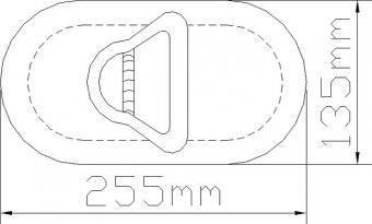 Рым-ручка транспортировочная с накладкой (Серая) RemLodok-Shop.ru
