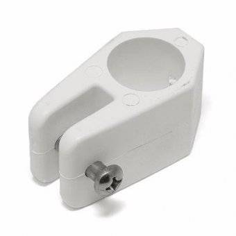 Кроншт скольз с фикс болтом под трубу 22мм бел