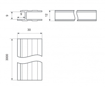 Профиль Мама 9 мм нарезка по 5см RemLodok-Shop.ru