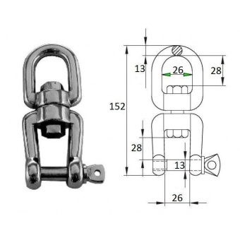 Вертлюг петля-скоба 13мм RemLodok-Shop.ru