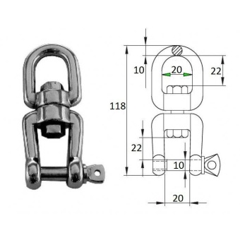 Вертлюг петля-скоба 10мм RemLodok-Shop.ru