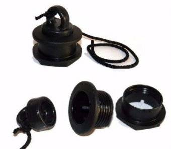 Сливной клапан на транец 17–28 мм (Черный) RemLodok-Shop.ru