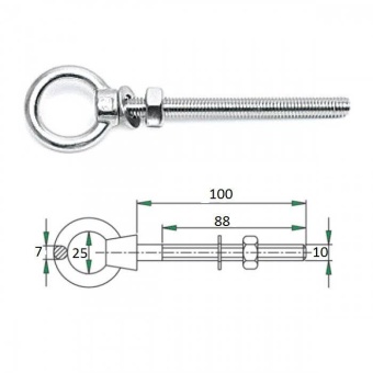 Рым-болт с проушиной 10х100мм RemLodok-Shop.ru