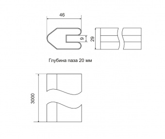 Стрингер для пайола 9 мм 100см RemLodok-Shop.ru